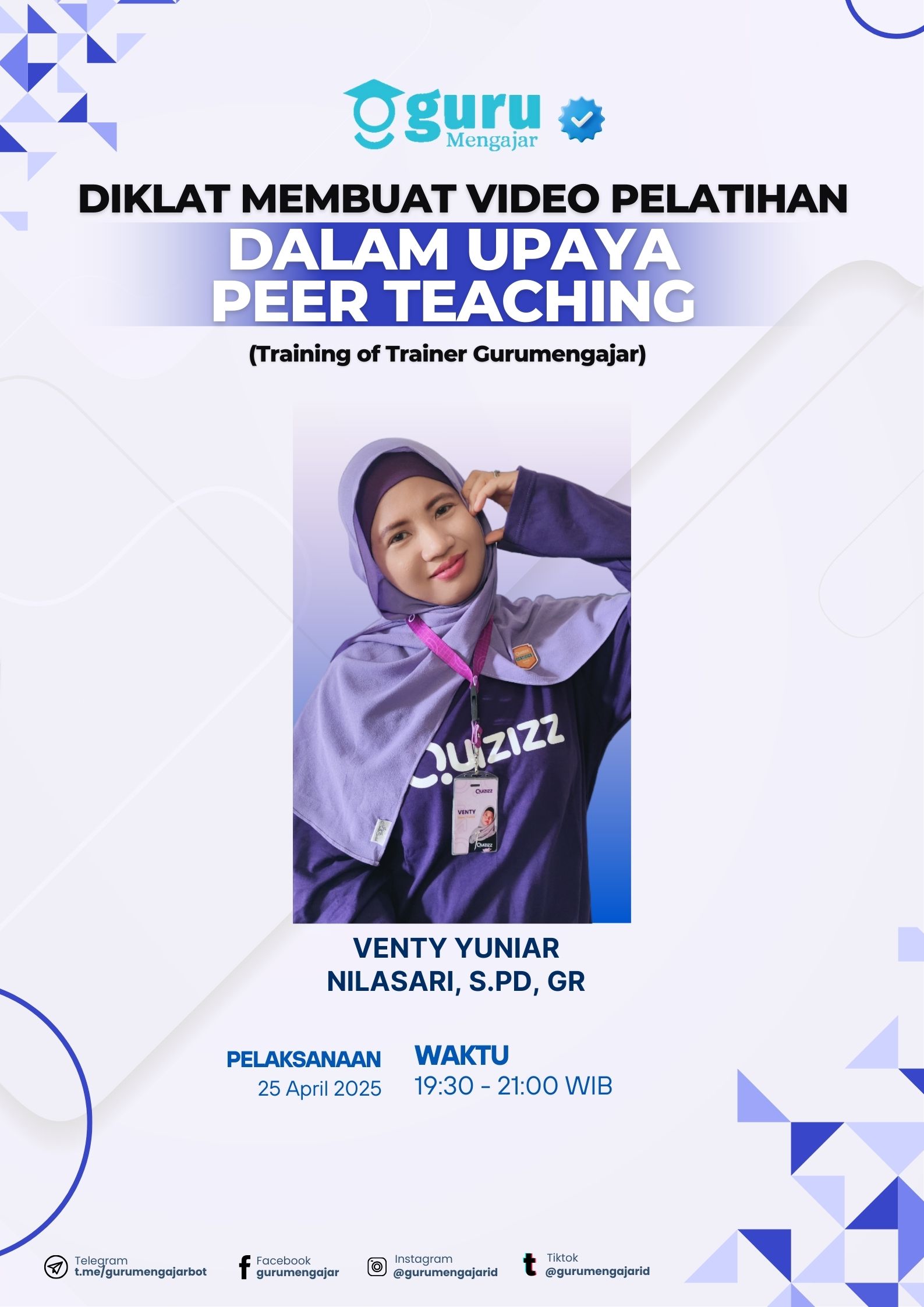 Membuat Video Pelatihan dalam upaya Peer Teaching Materi - Hari 2