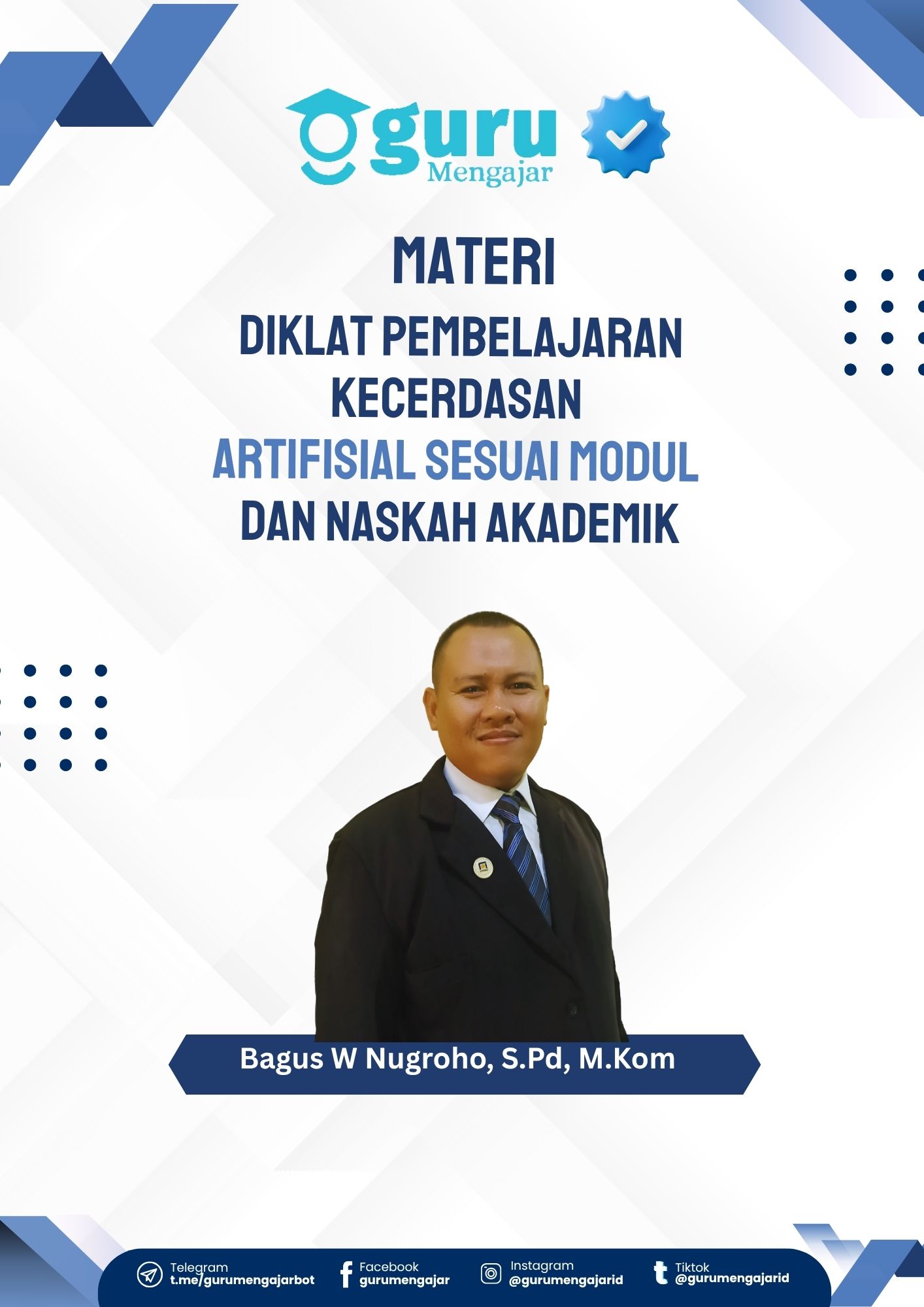 Materi Diklat pembelajaran kecerdasan  artifisial sesuai modul  dan naskah akademik Seri 30 - 25